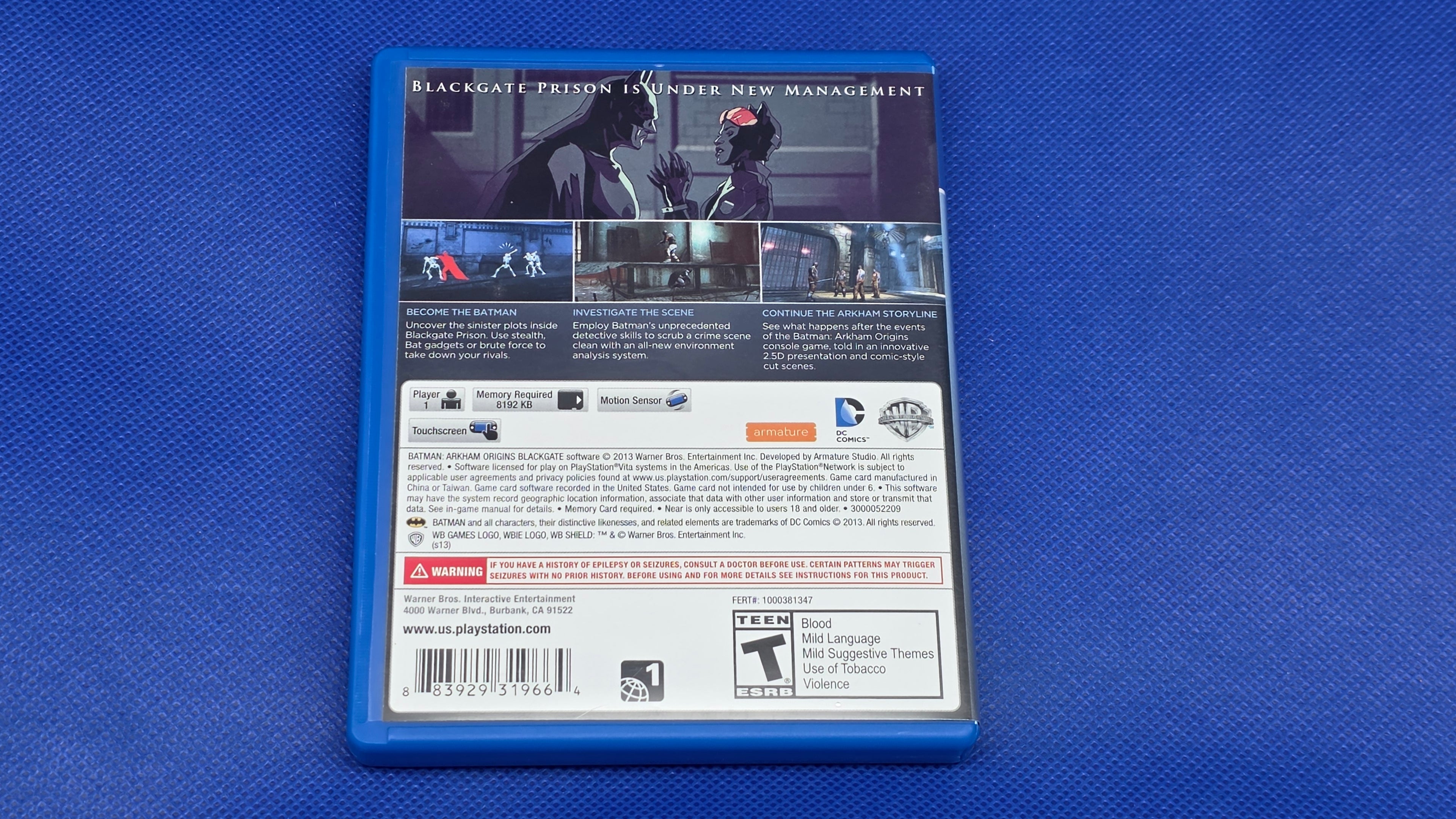 Ps Vita - Batman: Arkham Origins Blackgate -  #624
