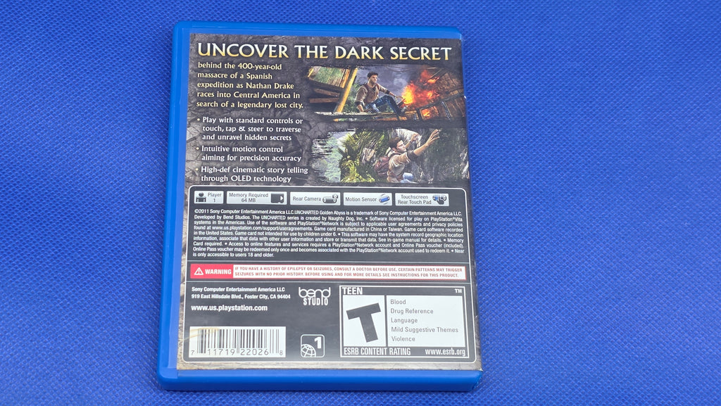 Ps Vita - Uncharted Golden Abyss  -  #629