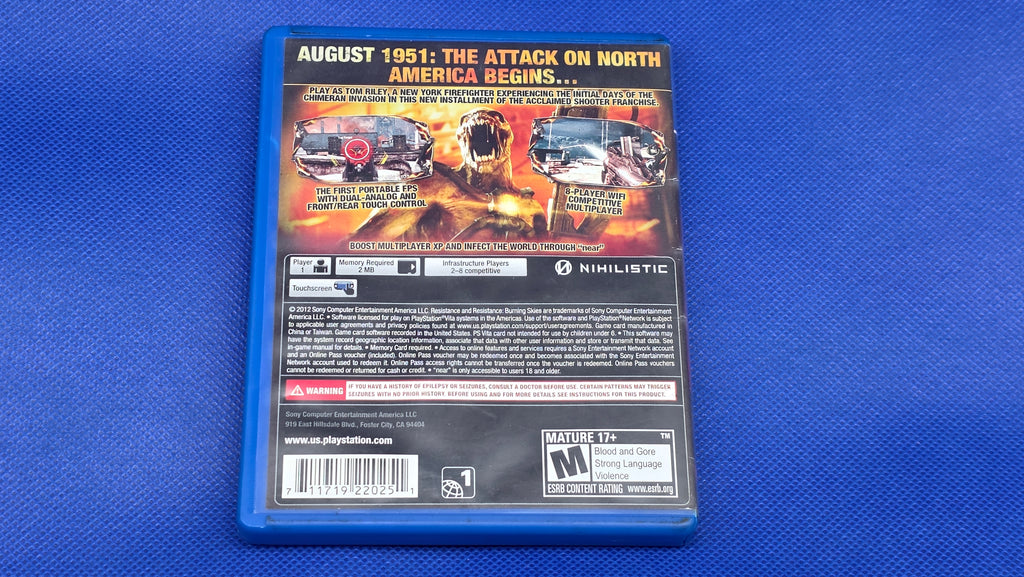 Ps Vita - Resistance Burning Skies  -  #636