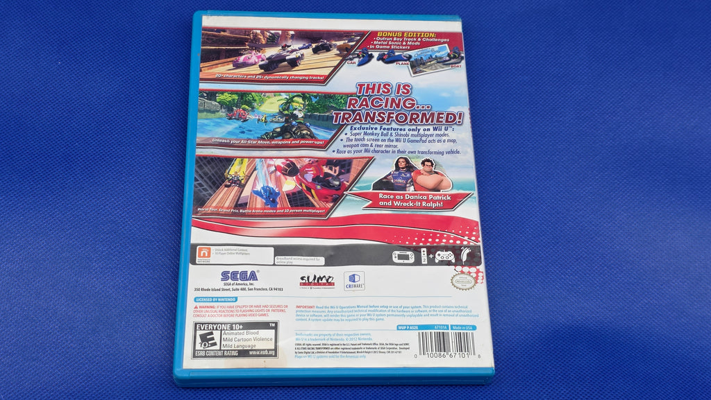 Wii U  -  Sonic All-Stars Racing Transformed  -  #685