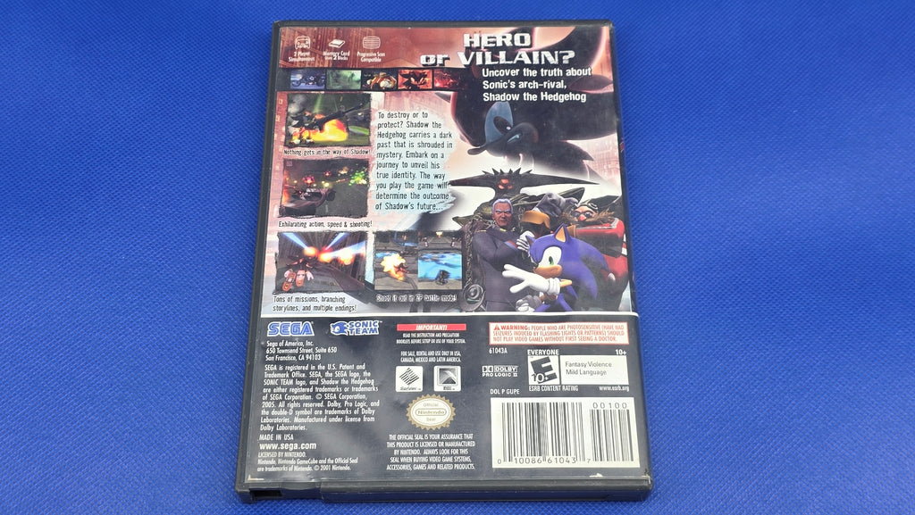 Gamecube  -  Shadow the Hedgehog  -  #654