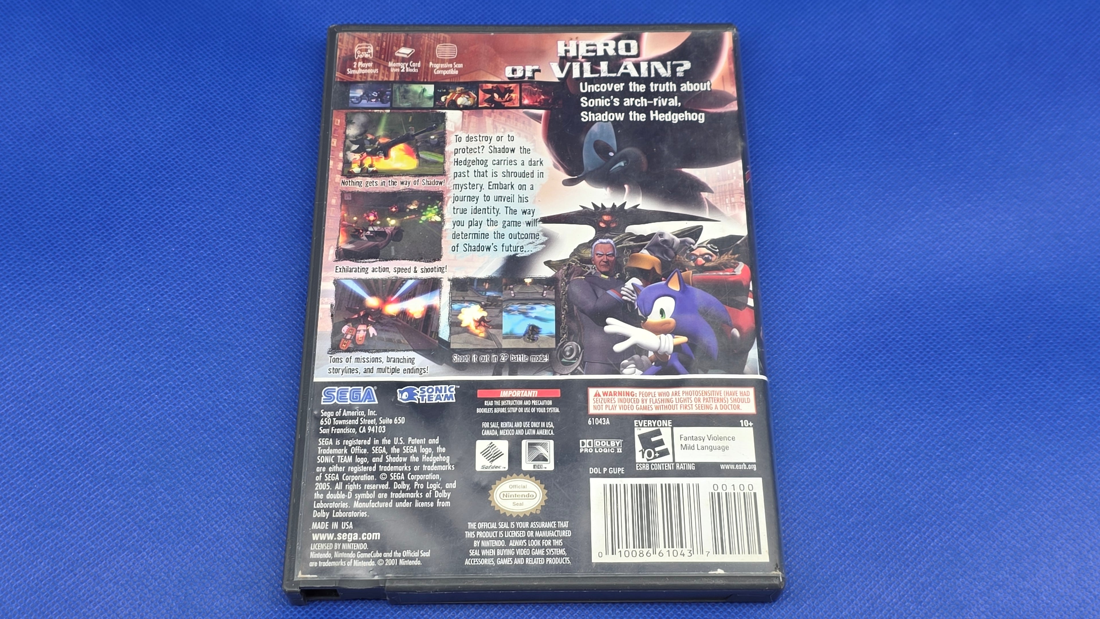Gamecube  -  Shadow the Hedgehog  -  #654