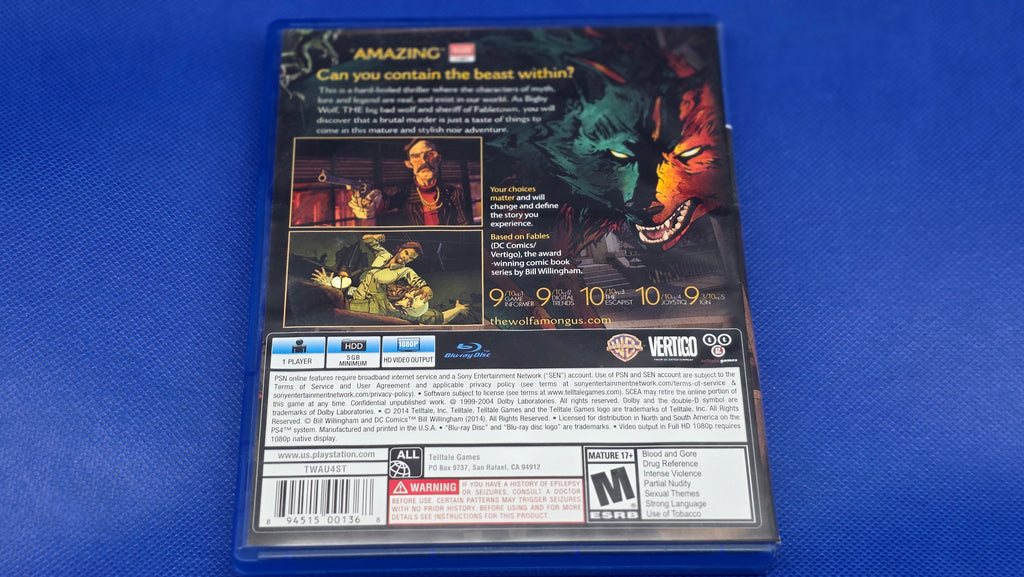 PS4  -  The Wolf Among Us  -  #785