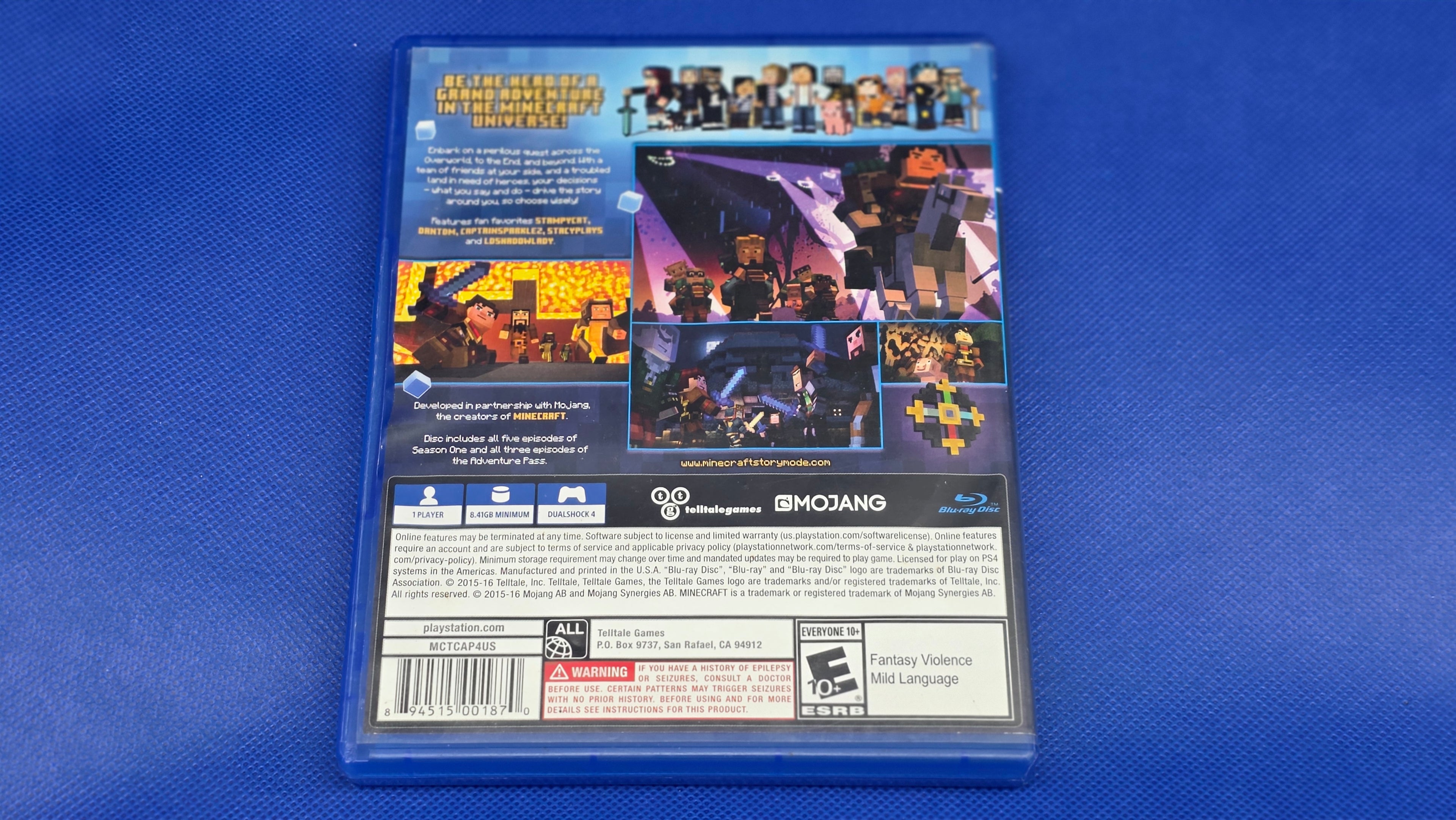 PS4  -  Minecraft Story Mode: The Complete Adventure  -  #790