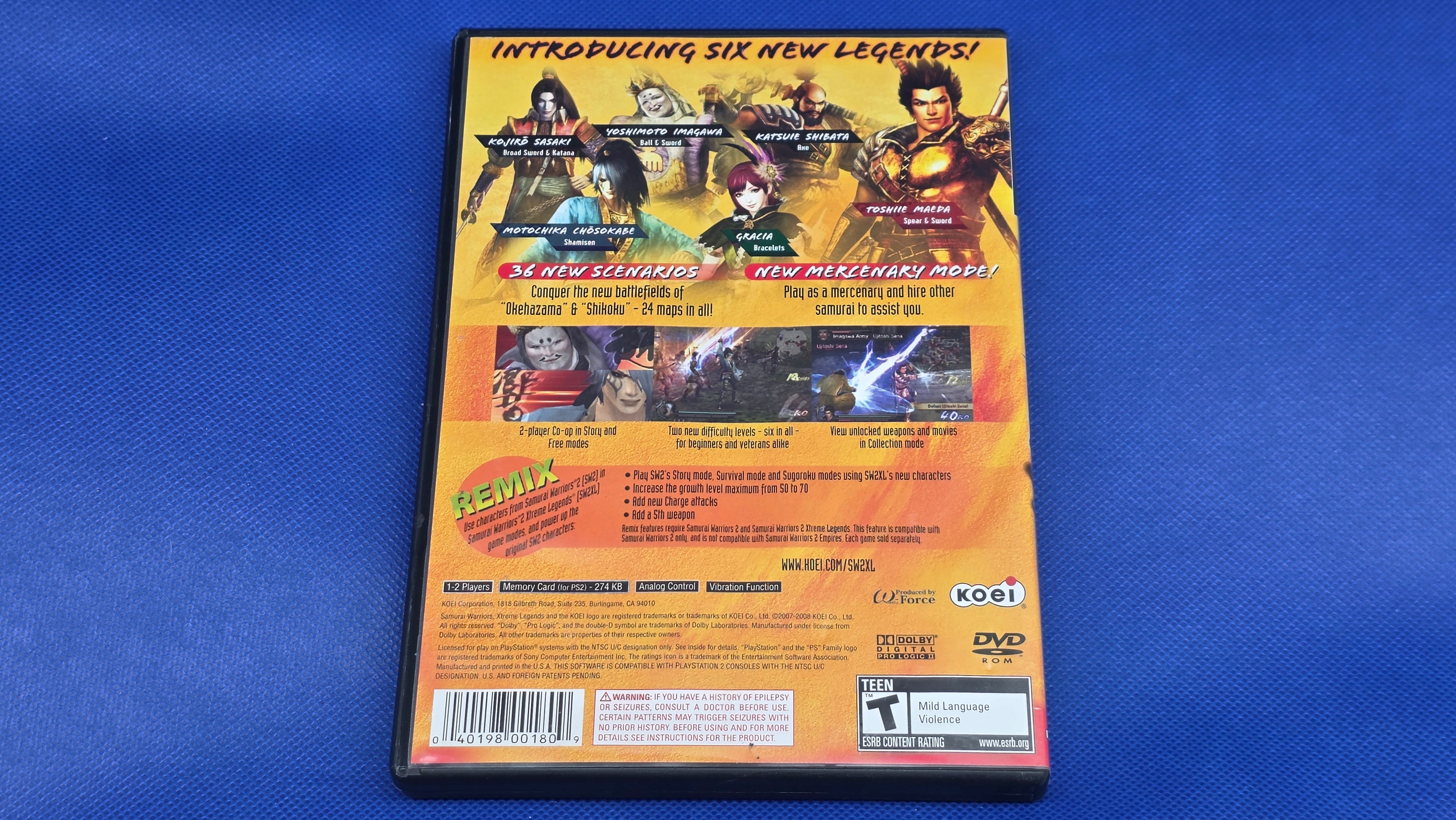 PS2  - Samurai Warriors 2: Xtreme Legends  -  #795