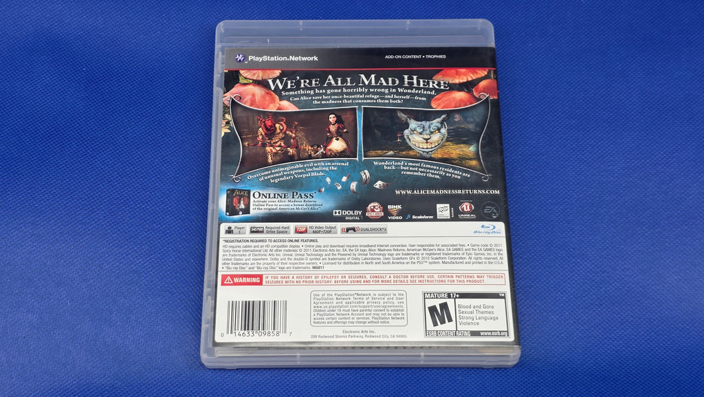 PS3  -  Alice Madness Returns  -  #834
