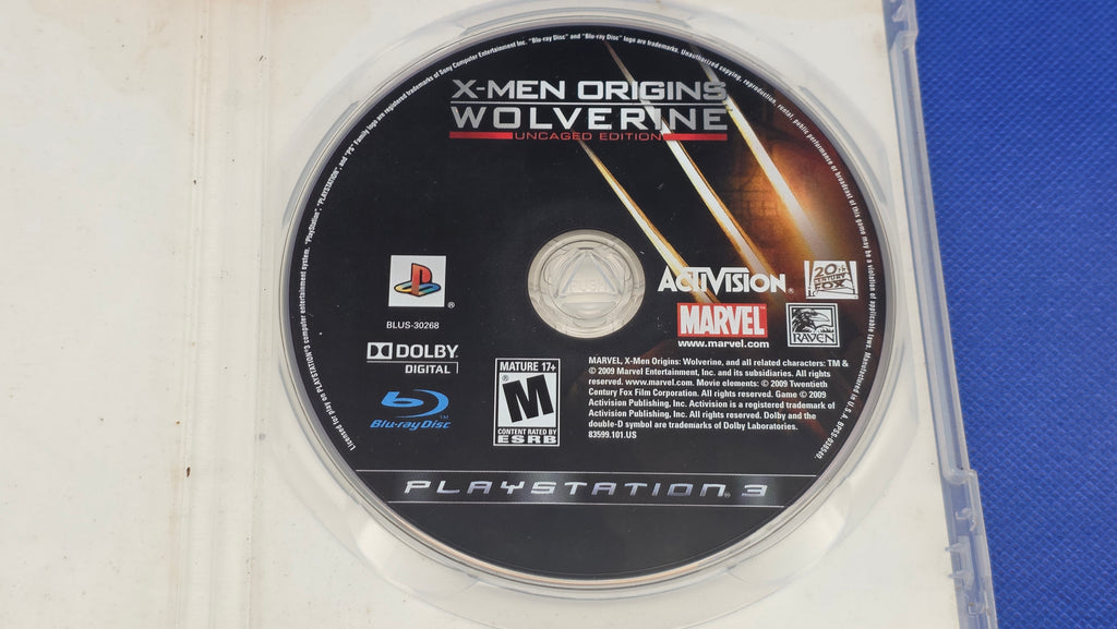 PS3  -  X-Men Origins: Wolverine Uncaged Edition  -  #844