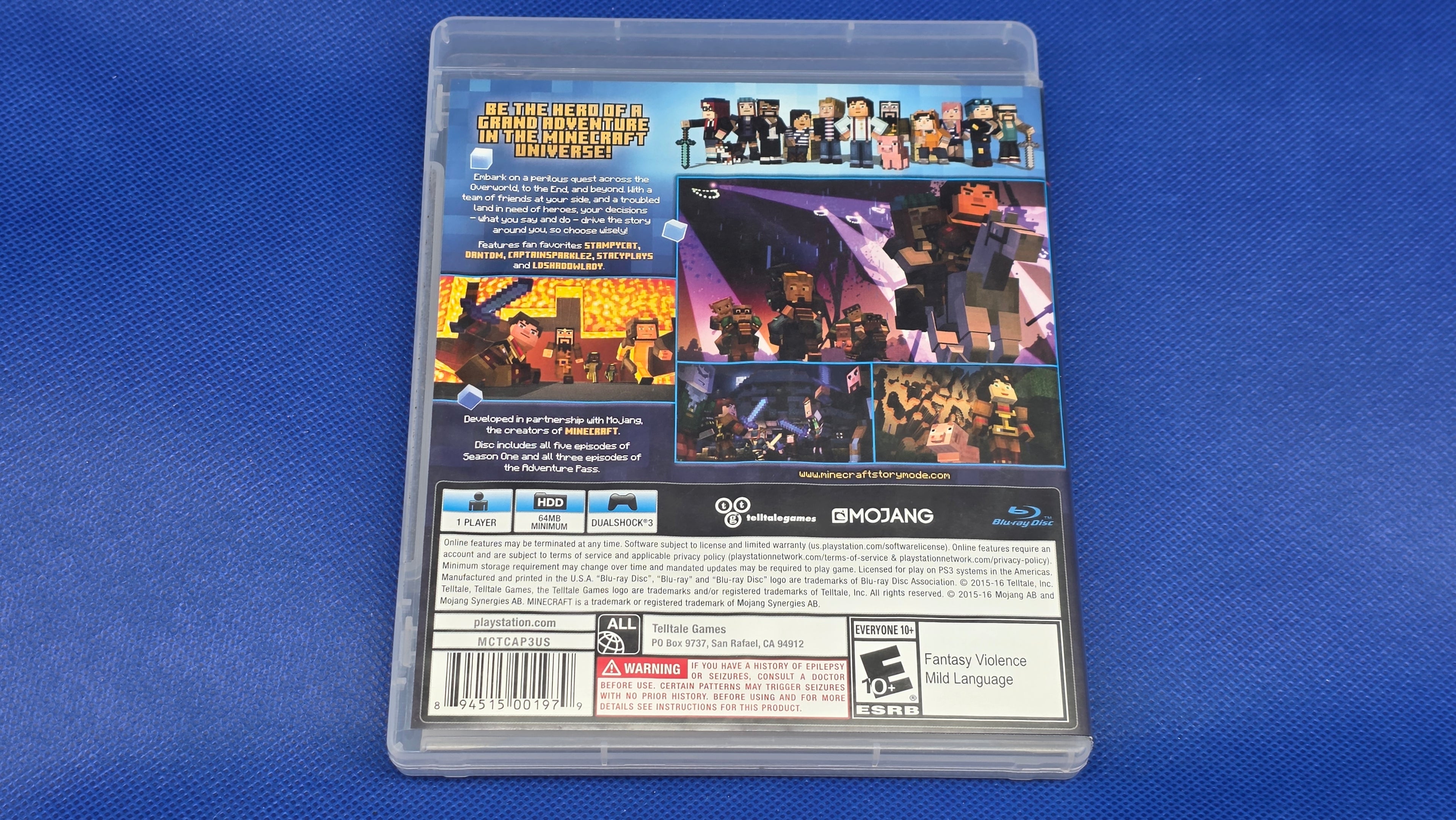 PS3  -  Minecraft Story Mode: The Complete Adventure  -  #855