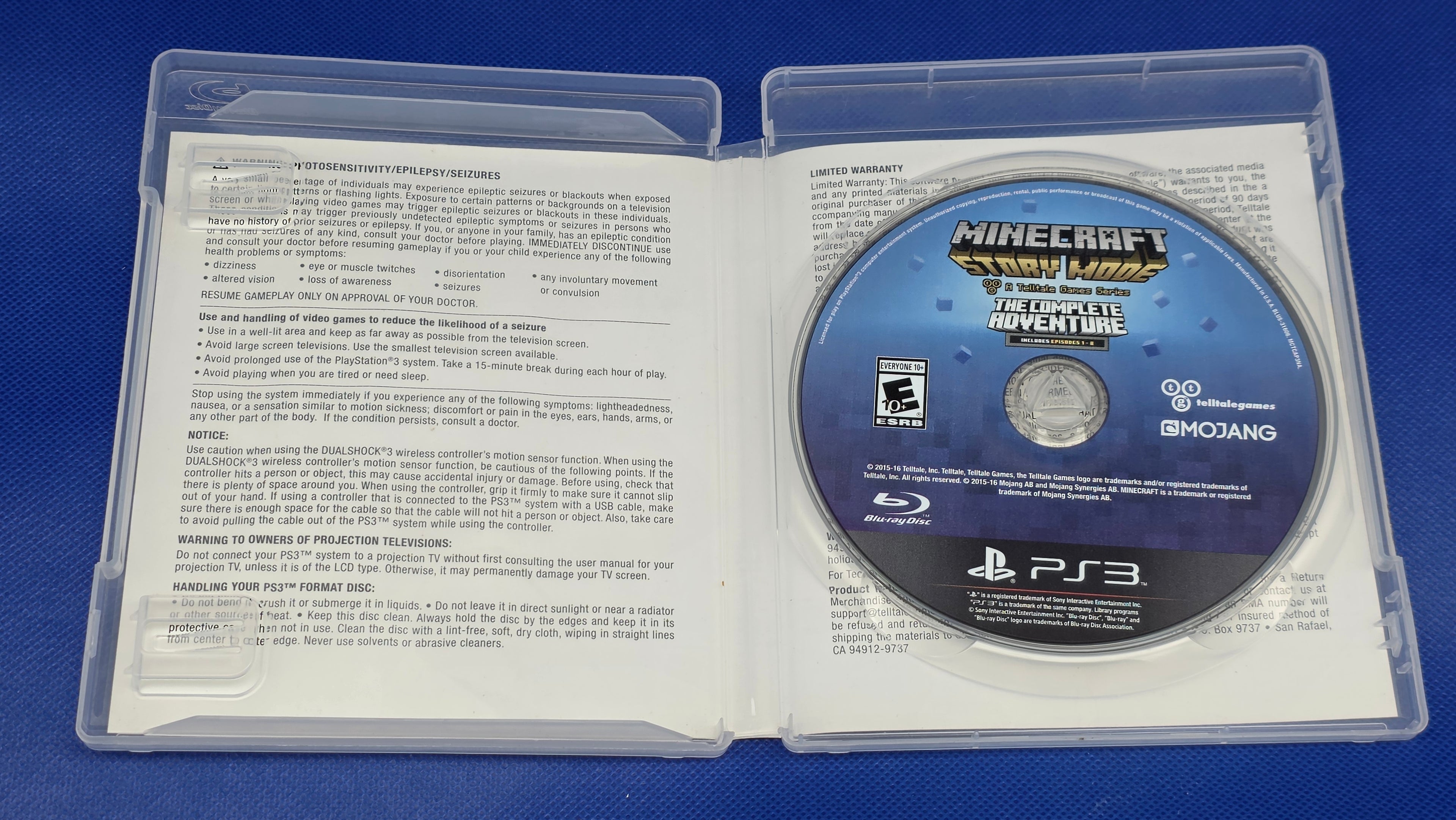 PS3  -  Minecraft Story Mode: The Complete Adventure  -  #855