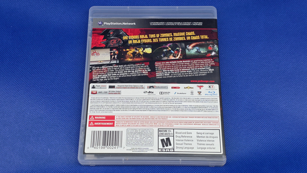 PS3  -  Yaiba Ninja Gaiden Z  -  #864