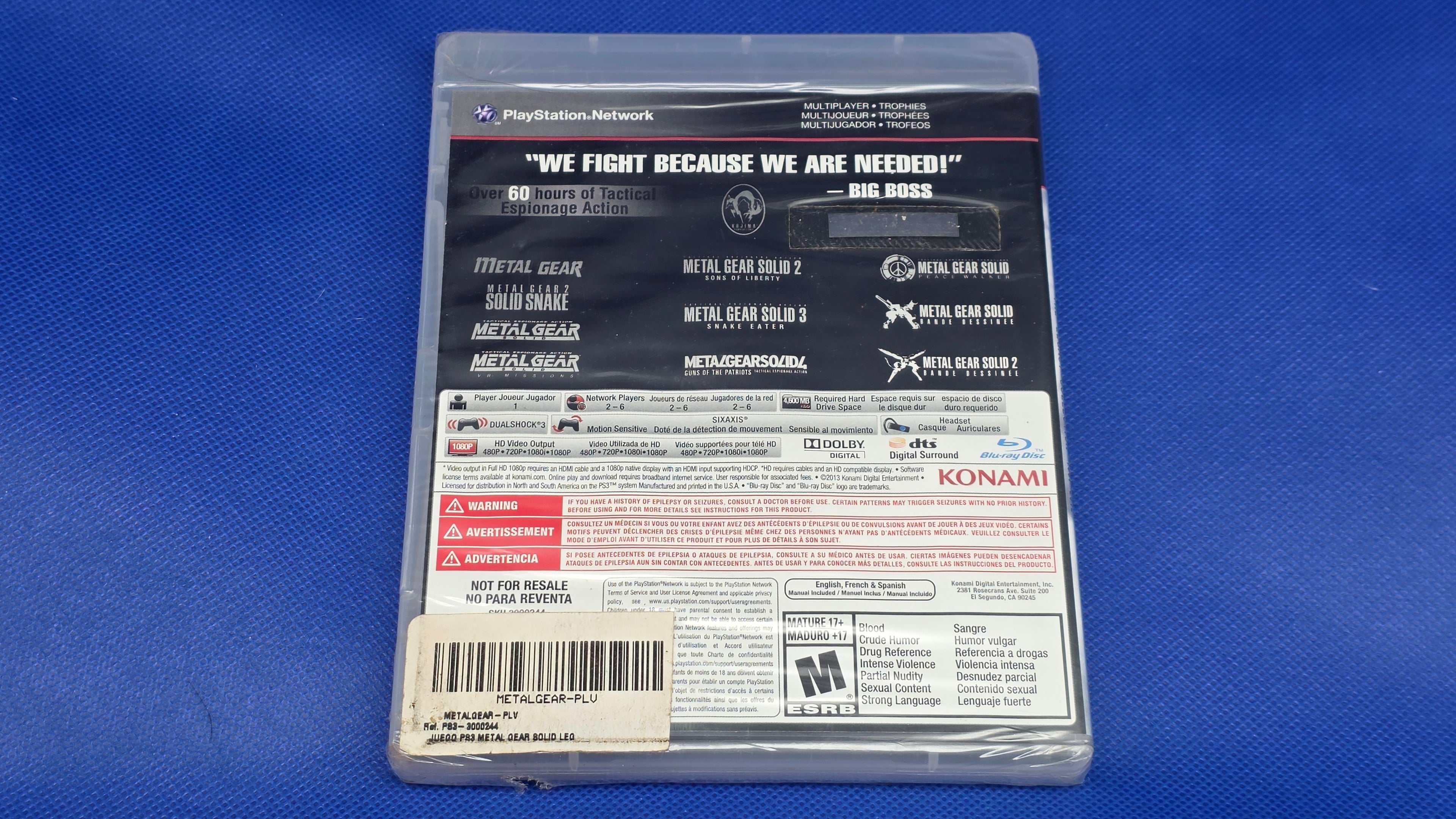 PS3  -  Metal Gear Solid: The Legacy Collection  -  #869