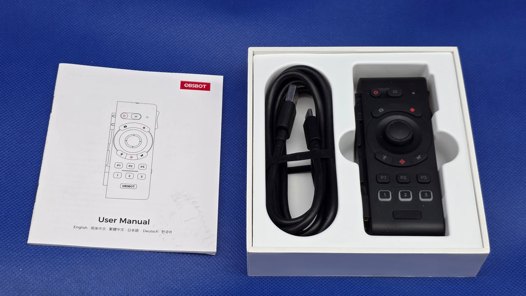 OBSBOT Smart Remote Controller with USB Charging Cable for Tail Air PTZ Camera