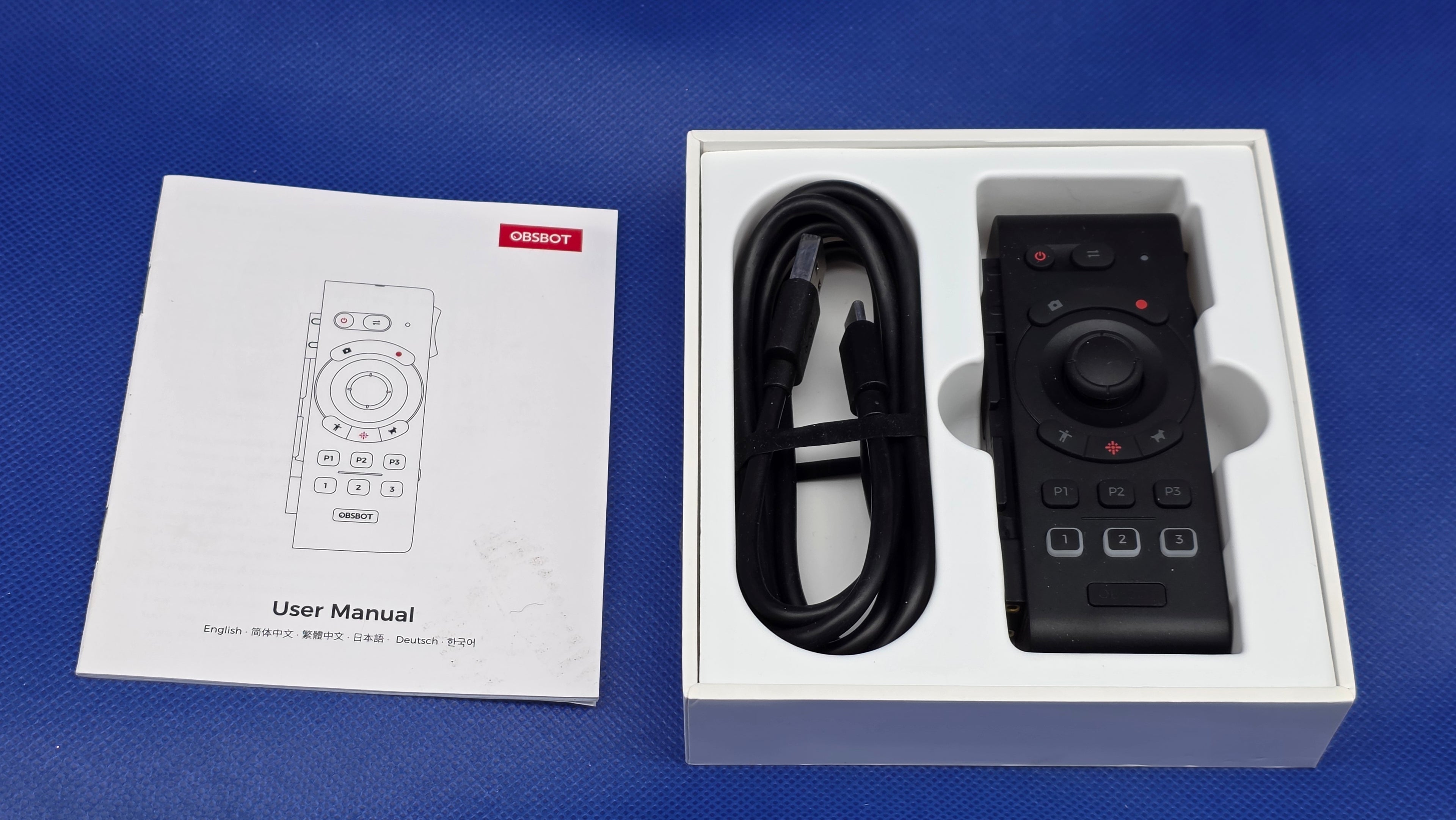 OBSBOT Smart Remote Controller with USB Charging Cable for Tail Air PTZ Camera