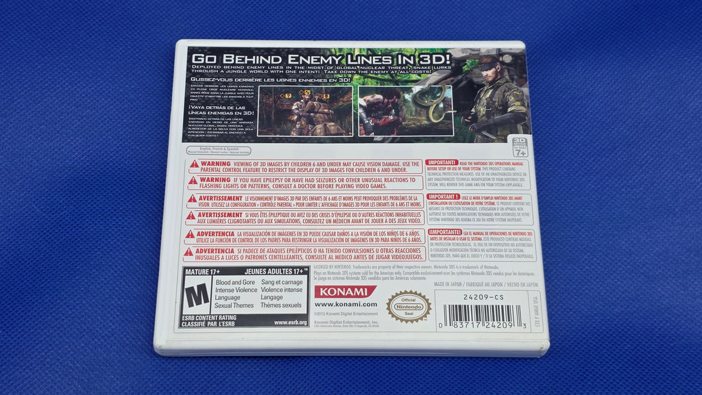 3DS - Metal Gear Solid 3d: Snake Eater  -  #965